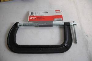 lot 398 image: BESSEY 8-Inch C-Clamp with 4-Inch Throat Depth