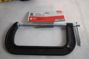lot 403 image: Bessey 8-Inch C-Clamp with 4-Inch Throat Depth