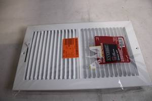 lot 412 image: Everbilt 14in x 8in Ceiling & Wall Register, White