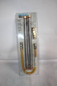 lot 446 image: Everbilt Water Heater Installation Kit with Stainless Steel and Gas Connectors