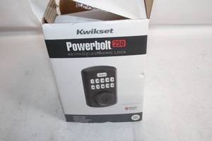 lot 448 image: Kwikset Powerbolt 250 Keypad Electronic Lock in Venetian Bronze
