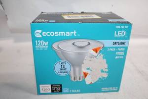 lot 461 image: EcoSmart 120W Daylight LED 2-Pack PAR38 Bulbs