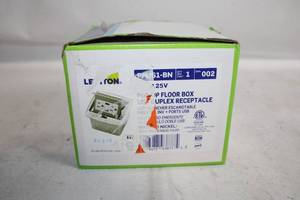 lot 462 image: Leviton 15A 125V Pop-Up Floor Box USB Duplex Receptacle