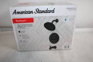 lot 471 image: American Standard Rumson Tub & Shower Faucet Set in Matte Black