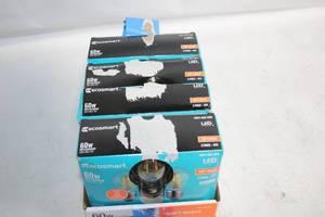 lot 487 image: Set of 4 Ecosmart 60W LED Light Bulbs 3-Pack A15 Soft White Dimmable