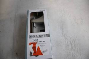 lot 497 image: Glacier Bay Brushed Nickel Wall-Mounted Toilet Paper Holder