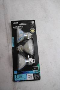 lot 253 image: Set of 3 Feit Electric 50 Watt LED Light Bulbs