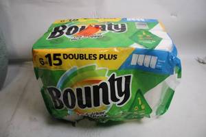 lot 269 image: Bounty Paper Towels 6 Double Plus Rolls