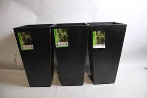 Set of 3 Tierra Verde 20" Slate Finish Planters