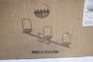 lot 1 image: Trans Globe 3-Light Vanity Fixture in ROB Finish