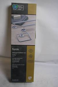 lot 14 image: Gatco Form Bathroom Hardware Set - Chrome Finish