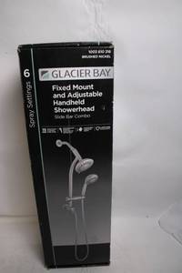 lot 28 image: Glacier Bay Adjustable Handheld Showerhead with Slide Bar Combo
