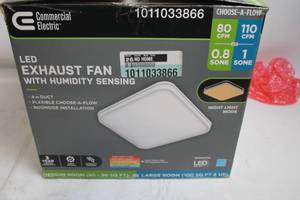 lot 31 image: Commercial Electric LED Exhaust Fan with Humidity Sensing