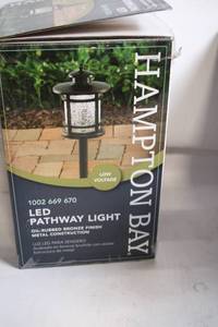 lot 33 image: Hampton Bay LED Pathway Light with Oil-Rubbed Bronze Finish