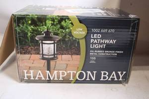 lot 35 image: Hampton Bay LED Pathway Light with Oil-Rubbed Bronze Finish