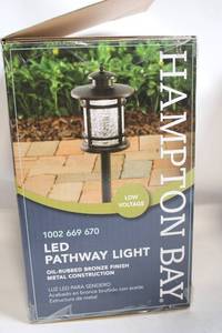 lot 36 image: Hampton Bay Low Voltage LED Pathway Light with Oil-Rubbed Bronze Finish