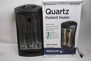 lot 56 image: Living Zone Quartz Radiant Heater with Adjustable Thermostat