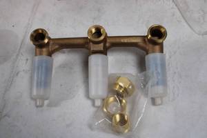 lot 70 image: Brass Manifold with Connectors for Plumbing