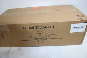 lot 80 image: 52 Inch 5 Blade Ceiling Fan with Light