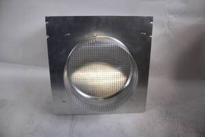 lot 86 image: Rectangular Aluminum Duct Transition with Mesh Screen