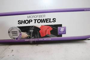 lot 106 image: 24-Pack Microfiber Shop Towels 8pk Each