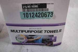lot 111 image: 5-Pack Microfiber Multipurpose Towels