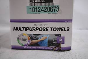 lot 112 image: 5-Pack Multipurpose Microfiber Towels