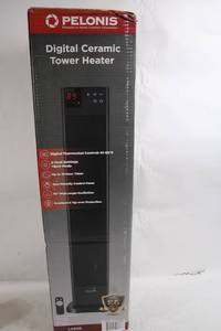 lot 120 image: Pelonis Digital Ceramic Tower Heater with Thermostat Control