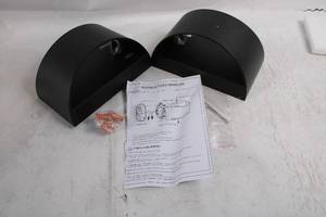 lot 127 image: Set of 2 Black Wall Sconces with Mounting Hardware and Instructions