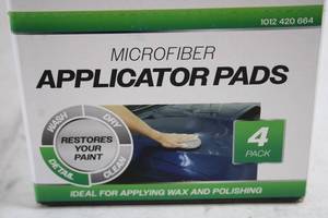 lot 134 image: 4-Pack Microfiber Applicator Pads for Wax & Polish