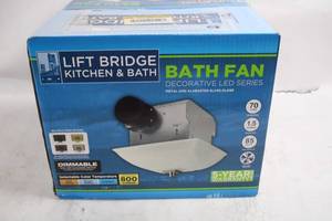 lot 137 image: Lift Bridge Kitchen & Bath Decorative LED Bath Fan
