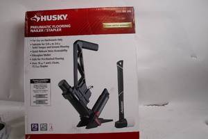 lot 147 image: Husky Pneumatic Flooring NailerStapler with Fiberglass Mallet