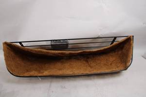 lot 152 image: Coconut Fiber-Lined Metal Hanging Planter Basket