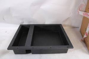 lot 173 image: Black Plastic Equipment Tray with Dual Compartments