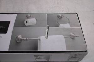 lot 177 image: Delta Greenwich II 3-Piece Bath Hardware Kit in Satin Nickel