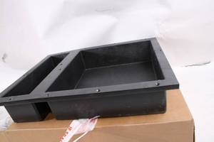 lot 191 image: Heavy Duty Black Plastic Drip Tray with Dual Compartments