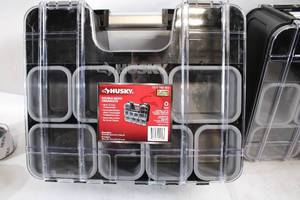 lot 197 image: Husky Double-Sided Organizer with 10 Multi-Size Removable Bins