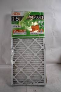 lot 204 image: Set of 3 HDX FPR 5 Air Filters 14x30x1 Dust & Pollen