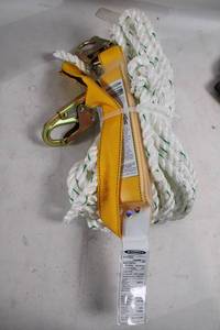 lot 208 image: Werner L242060 MK3 Rope Lanyard with Carabiners, 50 ft 58