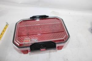lot 220 image: Husky Small Parts Organizer Box with Clear Lid