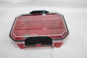 lot 221 image: Husky Small Parts Organizer Storage Box