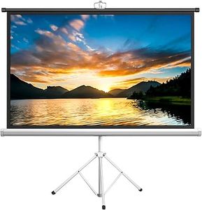 lot E-42-GR image: Projector Screen Projector Screen with Stand - Indoor Outdoor Portable Tripod Projection Screen 43169 HD Manually Fold The Projection Screen, for Home Theater, Office, Entertainment