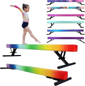 lot K-37-GR image: Adjustable 8FT Balance Beam for Kids Gymnastics Beam,Non-Slip Base,Tri-Support Stability, Gymnastic Equipment for Teenagers Home Gym Floor -Weight Limt 250 LBS