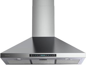 lot K-75-BL image: Wall Mount Range Hood 36 Inch,DuctlessDucted Convertible, 780 CFM Kitchen Vent Hood, Stainless Steel Mesh Filters,4 Speed Gesture Sensing&Touch Control Panel, Stainless Steel Kitchen Vent