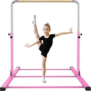 lot K-201 image: SHIWEI Gymnastics Training Bar- Height Adjustable 3 to 5 Horizontal Kip Bar for Kids