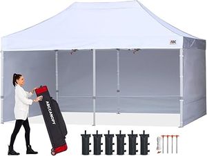 Easy Pop Up Canopy Tent with Sidewalls 10X20 Commercial -Series,White