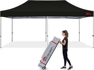 lot P-175-BL image: MASTERCANOPY Pop Up Canopy Tent Commercial 10x20 Instant Shelter (Black)