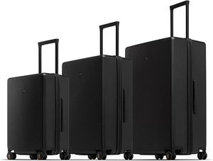 lot S-30-BL image: Luggage Sets 3 Piece, 20 Inch 24 Inch 28 Inch Hardshell Suitcases, Lightweight Luminous Textured Large Luggage, Spinner Wheels Tsa Lock, 3-Piece Set (202428), Black
