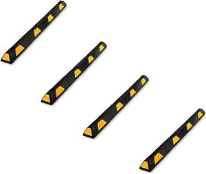 lot U-141-BL image: Pyle PCRSTP14 72 Inch Heavy Duty Rubber CarTruck Vehicle Wheel Guide Stopper Stop Tire Block for Driveways, Parking Lot Spots, and Garages (4 Pack)
