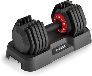 lot F-307-BL image: Adjustable Dumbbell 55LB Single Dumbbell Weight, 10-in-1 Weight Dumbbells with Anti-Slip Metal Handle and Bicep Supports for Comprehensive Full Body Strength Training